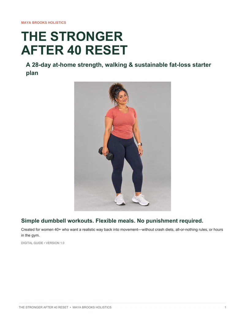 The Stronger After 40 Reset program cover